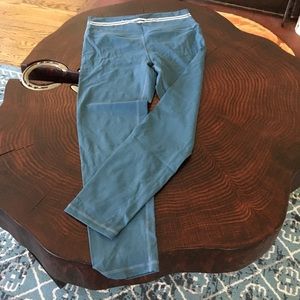 Zyia Stripe Slate blue leggings, size 8-10